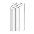 Axyaa Wide Glass Straw Set with Brush - 12mm High Borosilicate Bubble Tea Straw