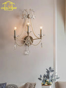 Axyaa Crystal Wall Lamp LED E14 Iron Art Decorative Living Room Bedroom