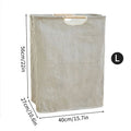 Axyaa Waterproof Laundry Basket Cotton Linen Organizer Foldable Hamper