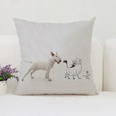 Bull Terrier Art Anime Pillow Cover 40x40 Axyaa Home Decor Throw Pillow