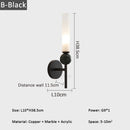 Axyaa Copper LED Wall Lamp Living Room Bedrom Sconce, Black Gold