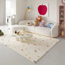 Axyaa Rainbow Dopamine Plush Rug Cream Thick Fluffy Soft Living Room Bedroom Carpet