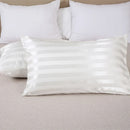 Axyaa Silk Satin Stripes Pillowcase King Queen Size Home Pillow Cover