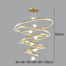 Axyaa LED Staircase Chandeliers for Modern Living Room Decor