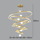Axyaa Modern LED Pendant Chandeliers for Living Room Staircase Indoor Lighting