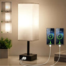 Axyaa Touch Control Table Lamp with USB Charging Ports, 3-Way Dimmable Desk Lamp