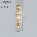 Axyaa Large Crystal Wall Lamp for Luxury Hotel Lobby, Club, Villa, Living Room
