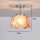 Axyaa Colored Glass Chandelier: Modern Luxury LED Pendant Lamp for Home Lighting