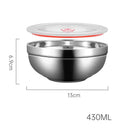 Axyaa Double Layer Stainless Steel Ramen Bowl - Large Soup Bowl