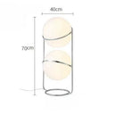 Axyaa Art Deco LED Desk Lamp Chrome Metal Light with White Acrylic Ball