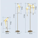 Nordic Crane Table Lamp Set by Axya: LED Bird Light for Home and Bedroom Decor