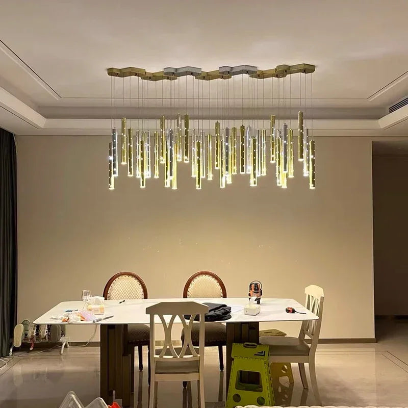 Luxury LED Chandelier by Axyaa: Elegant Lighting for Home, Hotel, or Restaurant