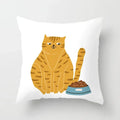Axyaa Naughty Cat Home Decor Cushion Cover Square Polyester Pillowcase 45x45cm