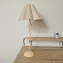 Axyaa Retro Pleated Umbrella Table Lamp Swing Iron Art for Master Bedroom