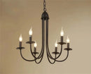 Axyaa Black Iron Chandeliers E14 Candle Light for Living Room Kitchen Bedroom