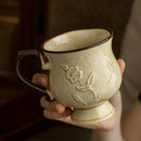 Axyaa Hibiscus Cup Medieval Relief Tall Mug, 300ml