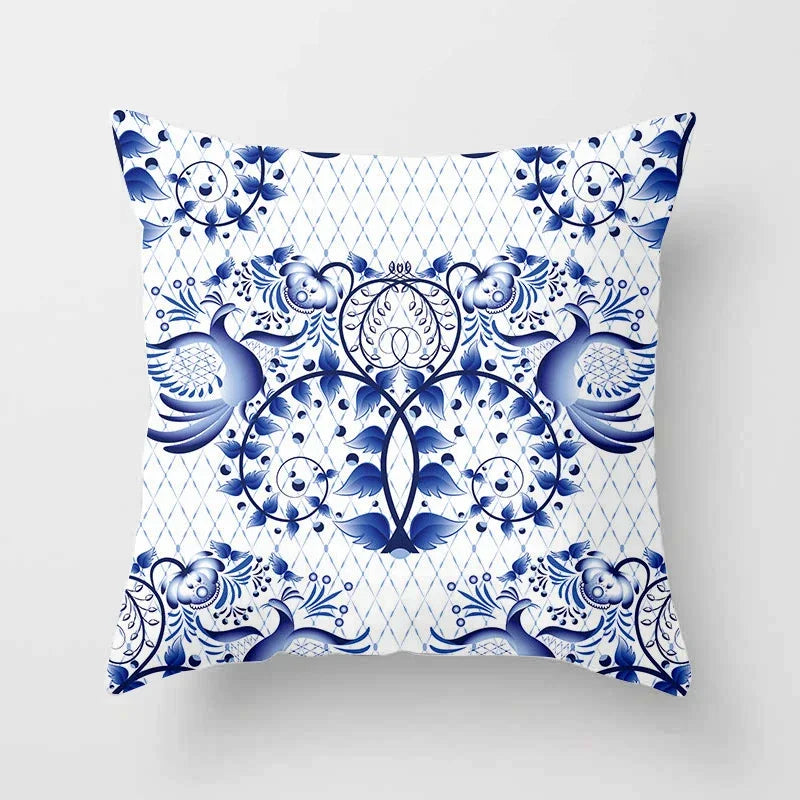 Axyaa Blue Mandala Pattern Pillow Case 45*45cm