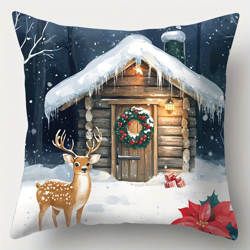 Christmas Snow View Pillowcase - Axyaa Branded Cozy Home Decor