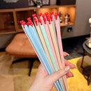 Axyaa Heart-shaped Alloy Chopsticks Set for Elegant Dining