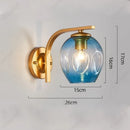 Axyaa Glass Lampshade Wall Lamp: Creative European Style LED Fixture for Bedroom, Living Room