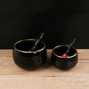 Axya Black Brass Bowl Singing Bowl Buddhist Instruments Supplies Tray Decorative