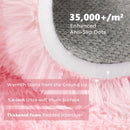 Axyaa Tie-Dye Pink Plush Carpet: Ultra Soft Fluffy Rug for Girl's Bedroom & Living Room