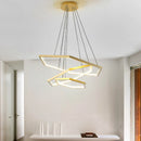 Axyaa Modern Hexagon Dining Room Pendant Lights Ceiling Lamp LED Chandelier