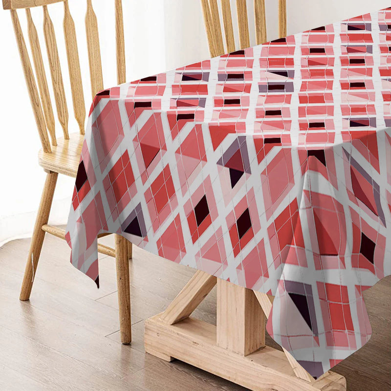 Axyaa Waterproof Geometric Plaid Stripes Tablecloth for Kitchen Home Decor