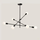 Axyaa Modern Black Chandelier for Dining Room - Art Deco Style Fixtures - Adjustable Angle Bougeoir