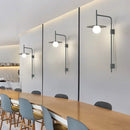 Axyaa Nordic Arm Movable Glass Wall Lamp with G9 Bulb for LED Lighting