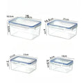 Axyaa Rectangular Refrigerator Storage Box with Lid: Plastic Crisper for Fresh Food