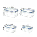 Axyaa Rectangular Refrigerator Storage Box with Lid: Plastic Crisper for Fresh Food