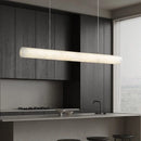 Spanish Marble Pendant Lamp by Axyaa: Cylinder Alabaster Hanging Light for Dining Table