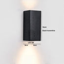 Axyaa Black Travertine Stone LED Wall Light for Chic Indoor Decor