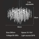 Axyaa Modern Luxury Crystal Chandelier LED Pendant Lamp for Home Decor