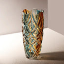 Axyaa Jade Gold Crystal Glass Vase for Living Room Flower Arrangement