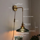 Axyaa Japanese Glass Wall Light Fixture for Corridor and Living Room