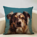 Axyaa Bullfighting Dog Cushion Cover - 45x45cm Linen Pillowcase for Home Decor