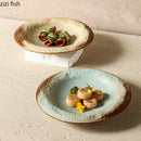 Axyaa Stone Pattern Ceramic Plate Set