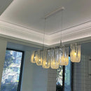 Axyaa Luxury White Glass Pendant Light for Modern Living Spaces