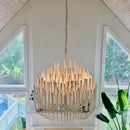 Axyaa French Retro Cream Chandelier for Living Room, Bedroom, Hotel or Restaurant Lighting