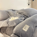 Axyaa Velvet Duvet Set: Warm Plush Comforter, Thick Blanket, Home Bedding, Winter