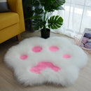 Axyaa Cat Paw Pattern Plush Carpet for Home Living Room