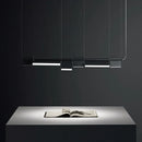 Axyaa Black LED Chandelier: Nordic Design, Rotatable, Dining Room Decor, Bar Loft Hanging Lights