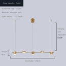 Axyaa Modern LED Pendant Light, Dimmable Kitchen Chandelier for Living Room, Dining Room, Bar