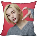 Axyaa Satin Hwang Hyunjin Pillow Cover - Decorative Bedroom Office Pillowcase Square Zipper Case