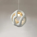 Axyaa Scandinavian Twist LED Pendent Chandelier - Black & White Nordic Design