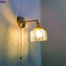 Axyaa Glass Copper LED Wall Lamp - Modern Nordic Design