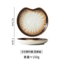 Axyaa Ceramic Japanese Style Irregular Bone Saucers for Cakes, Snacks, Fruits