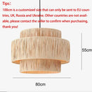 Axyaa Rattan Pendant Light: Wabi-sabi Style Creative LED Chandelier for Home & Restaurant